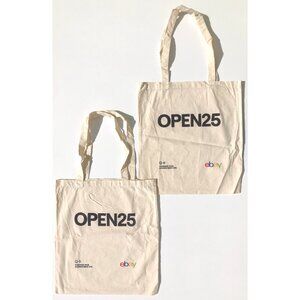 lot of 2 natural cotton tote bag eBay Open 2025 30th Anniversary eBayana swag